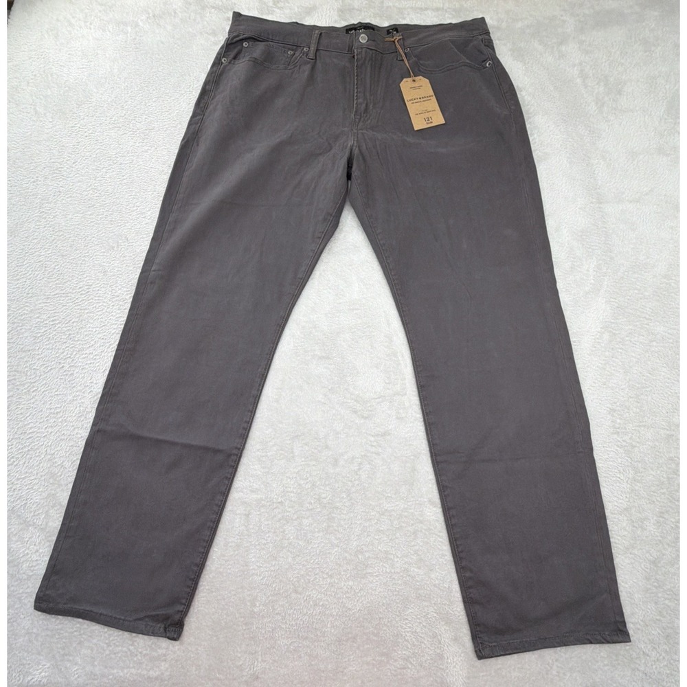 NWT Lucky BRAND Men's 121 Slim Fit Dress/ Work Jeans 38x30 Stretch Pockets NEW